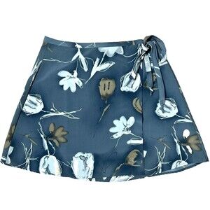 Vintage Wrap Mini Skirt Floral Print Flowy Summer Staple 90s Cool Girl Sense 26